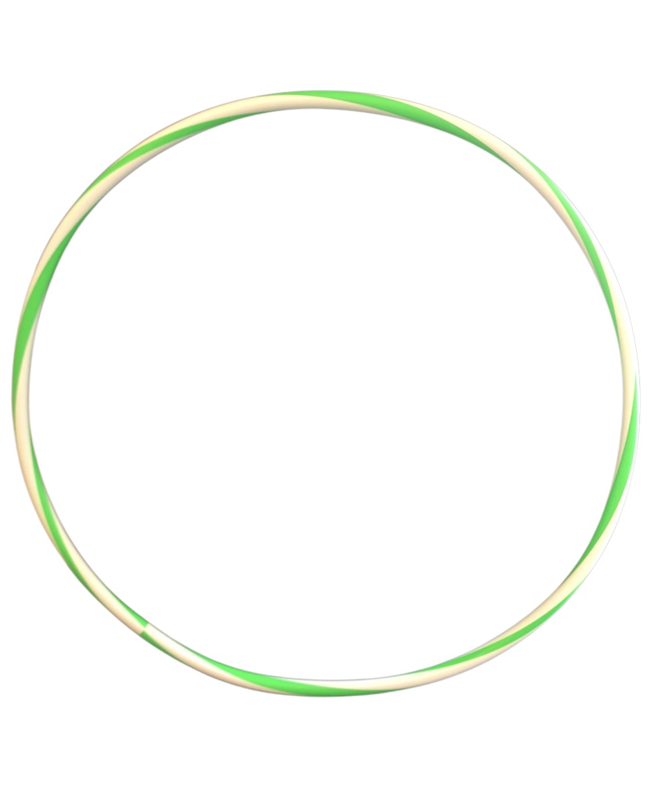 White and Green Hula Hoop