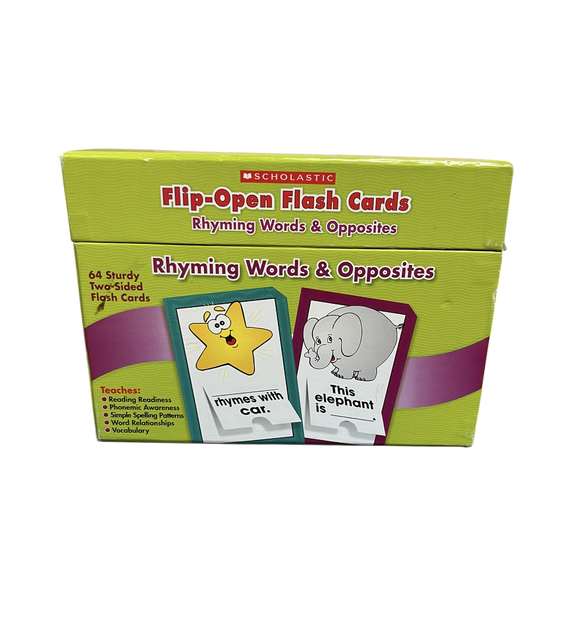 Flip-Open Rhyming words & Opposites Flash Cards