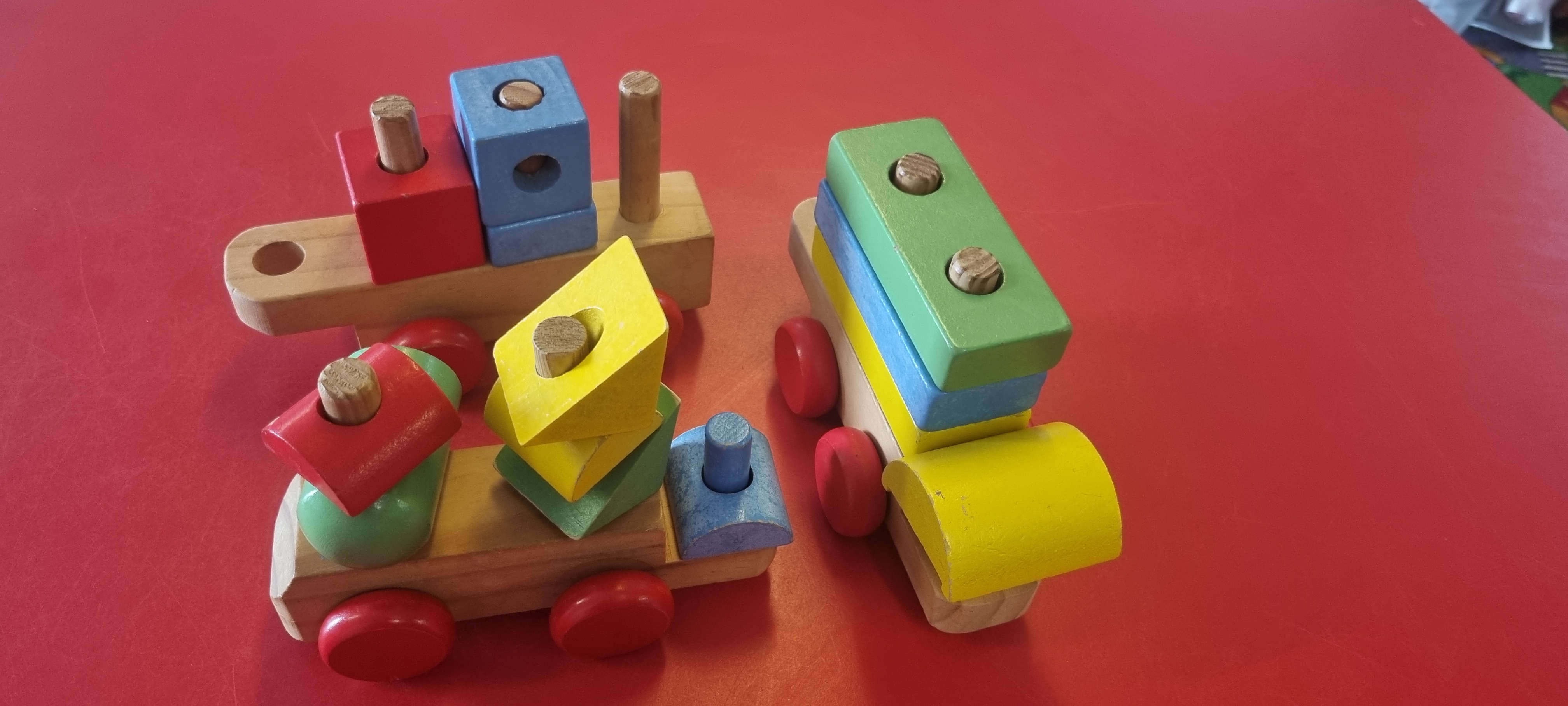 wooden block train
