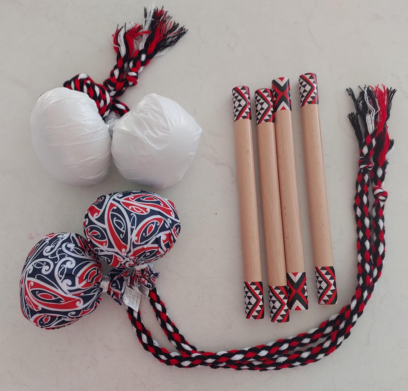 Rākau sticks and Poi Set